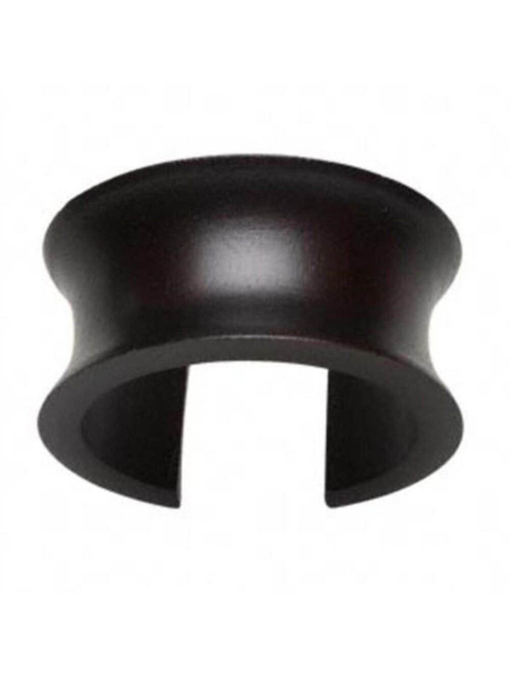 Chunky Dark Brown Avant Garde Wide Wood Cuff Bracelet